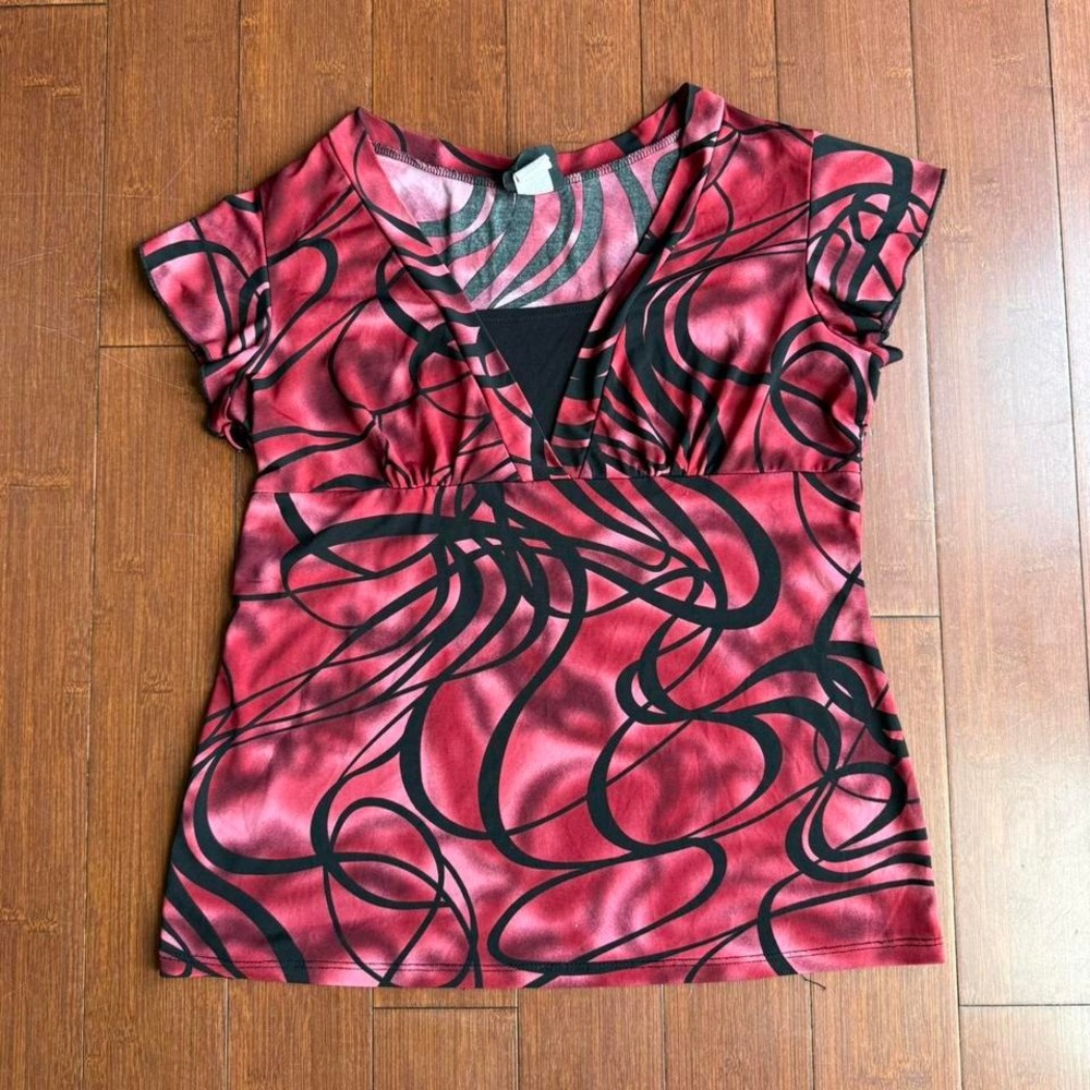 Red and Black Vintage‎ Y2K Top